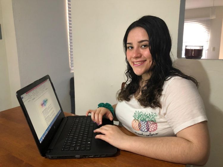 A WPDI youth from Mexico graduating from online training