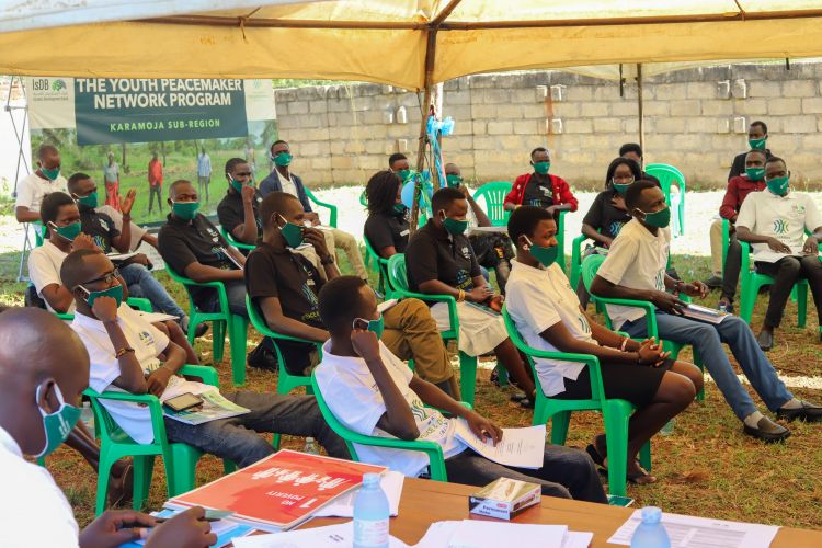 First cohort of Youth Peacemakers learning from WPDI in Karamoja, Uganda