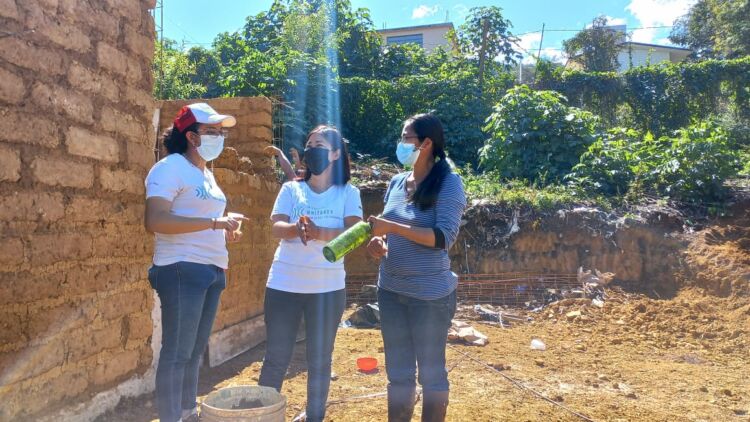 WPDI workers at the new site for a Community Learning Center in Mitontic, Mexico