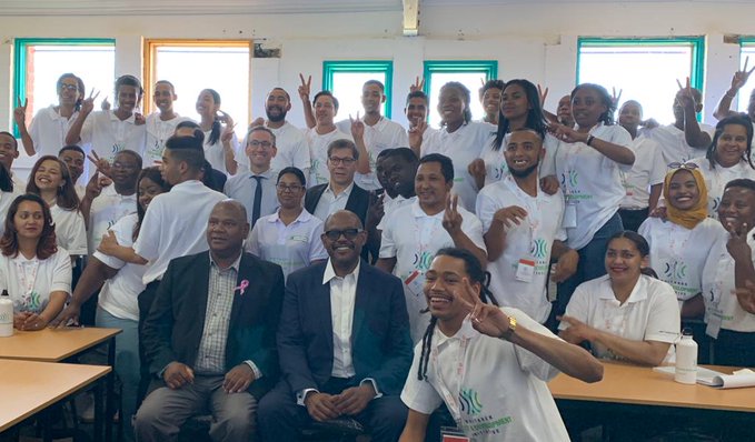 Forest Whitaker with the youth in Cape Town