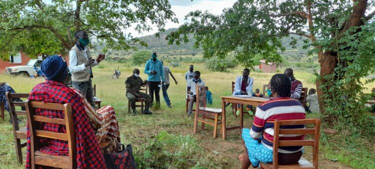 The community of Karamoja come together for Community Dialogues