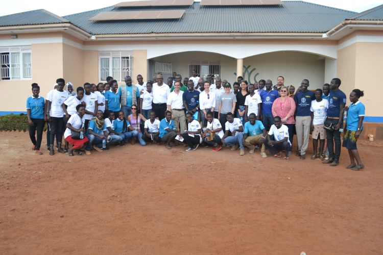 Forest Whitaker and Western Union Foundation visit Community Learning Center in Kiryandongo Refugee Settlement