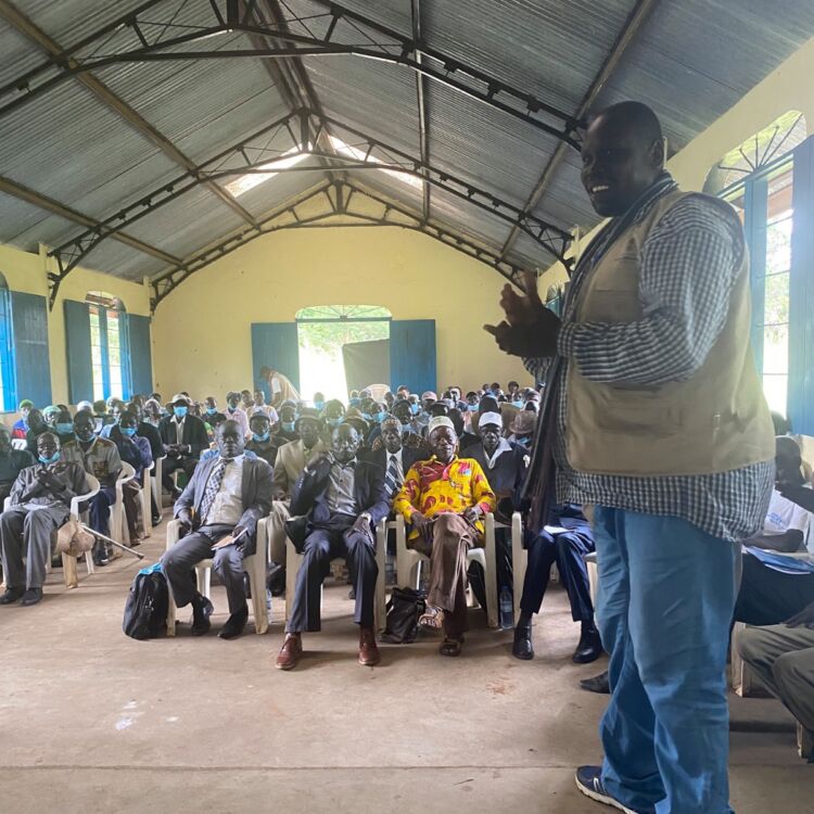Yei River County having a Community Dialogue mediated by WPDI