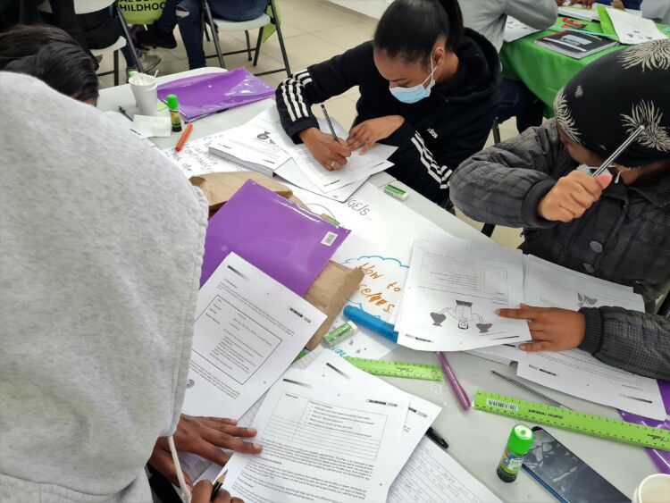 Youth in Cape Town, South Africa working on projects to promote peace with WPDI