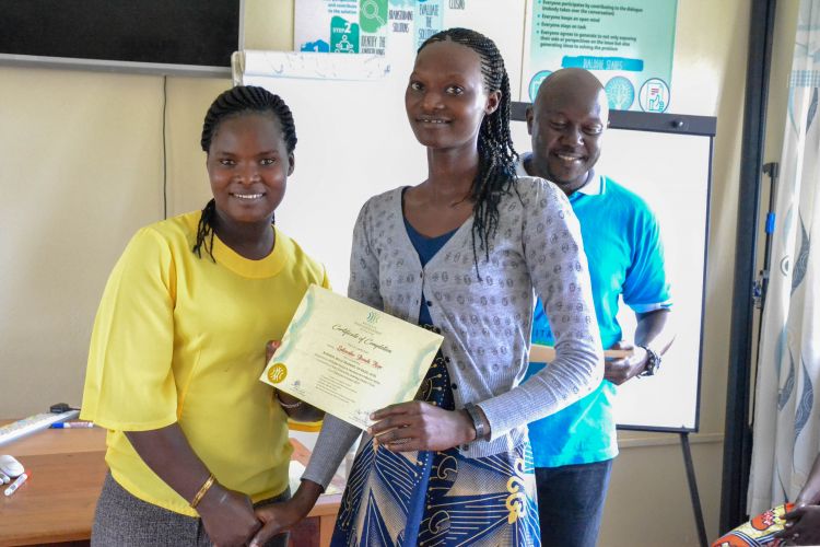 Youth graduating from training